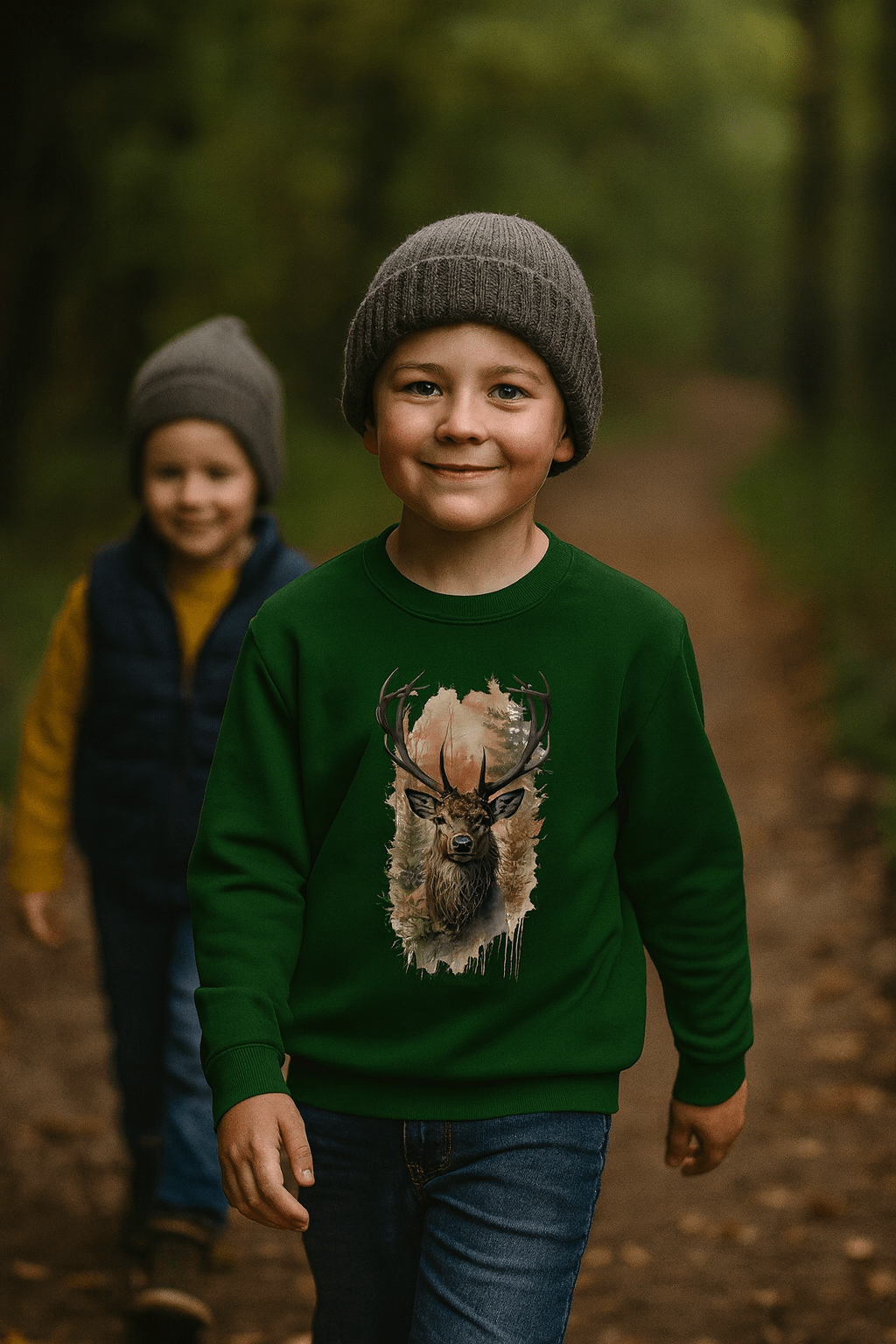 detska mikina deti v lese-min